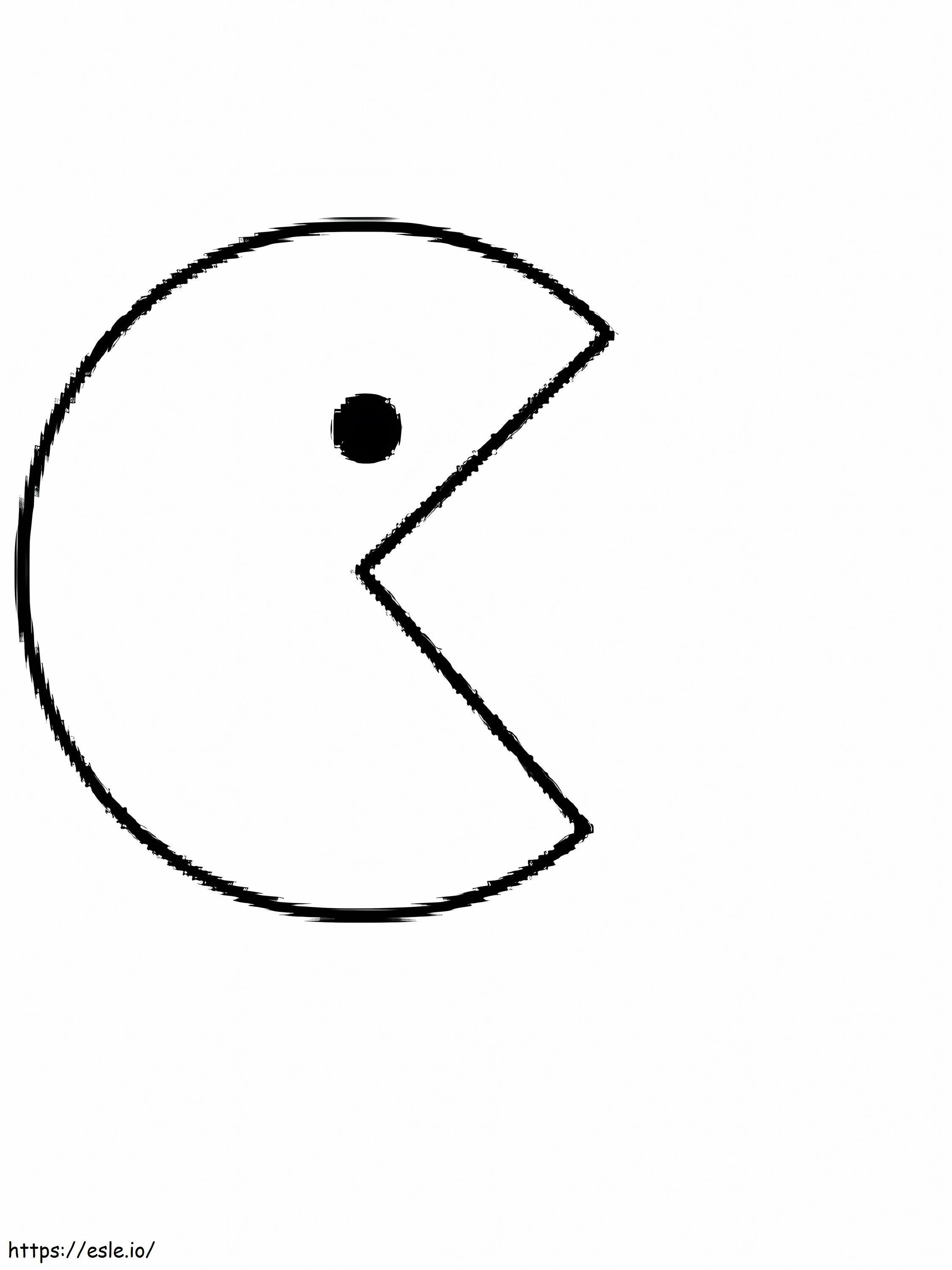 Einfacher Pacman ausmalbilder