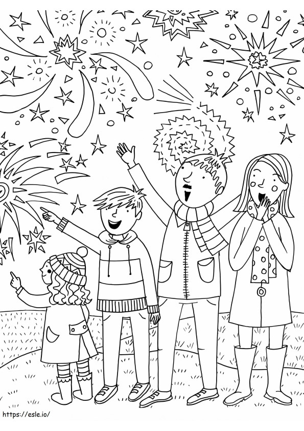 Guy Fawkes Night 3 coloring page