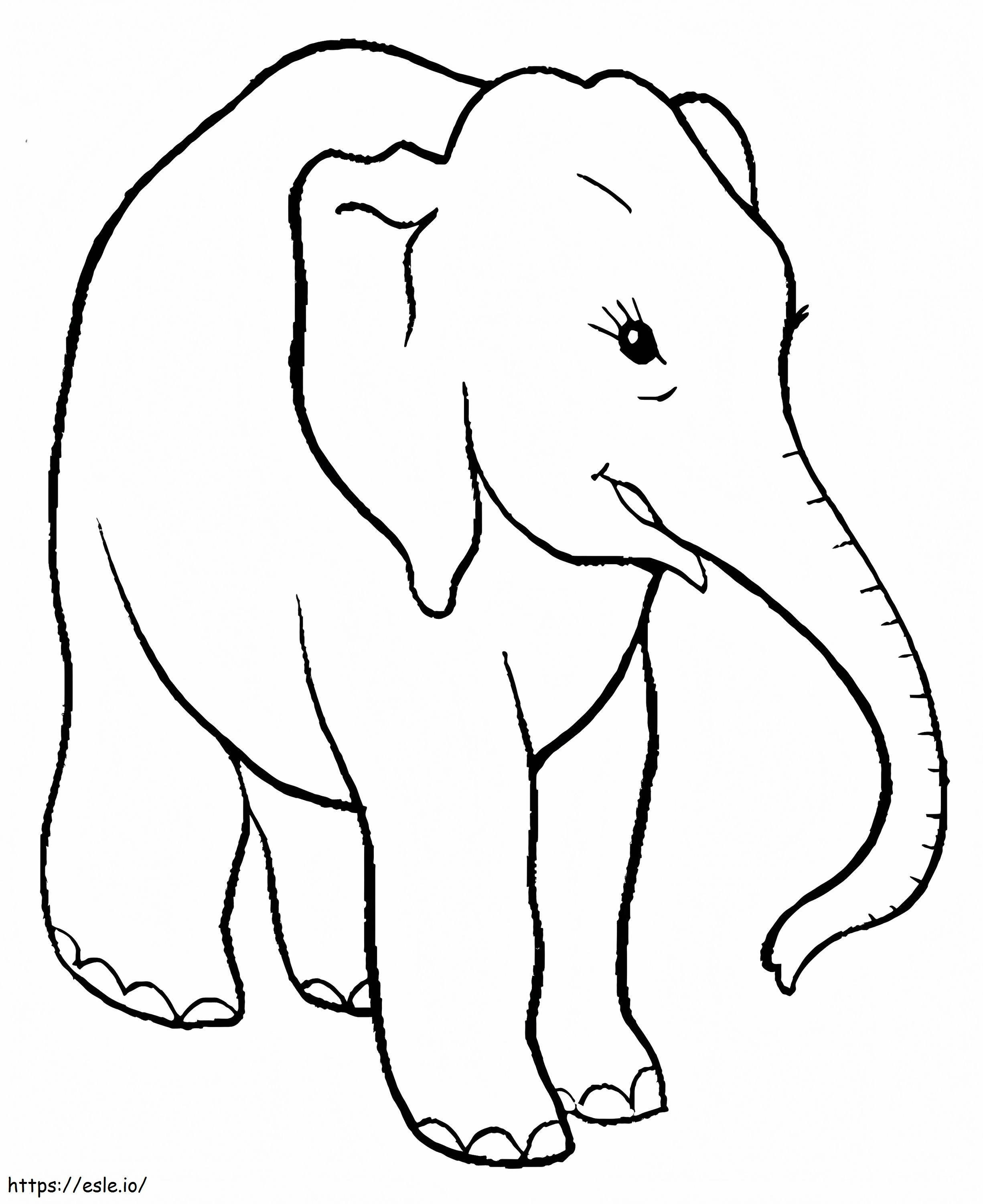 Coloriage Éléphant imprimable gratuitement à imprimer dessin