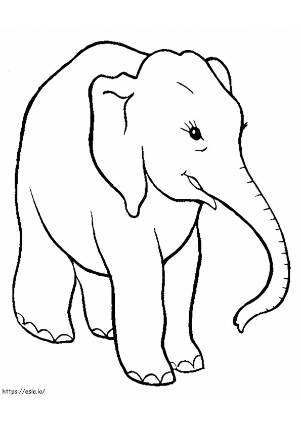 Elefant imprimabil gratuit de colorat