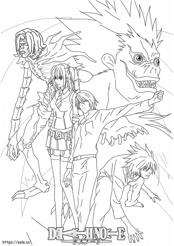 Poster For Death Note coloring page