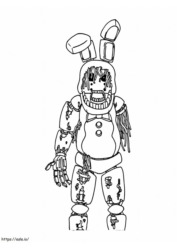 Basic Withered Bonnie coloring page