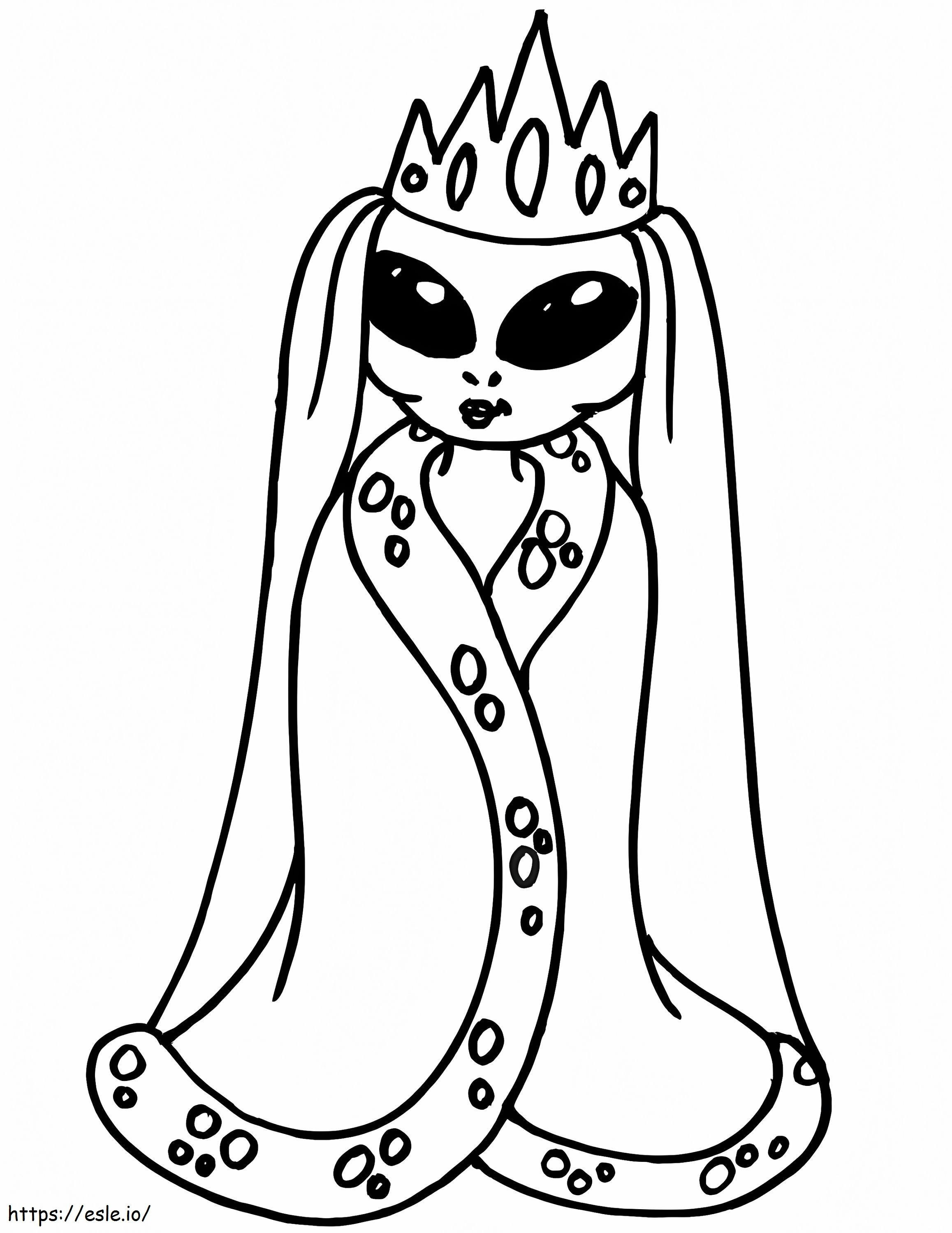 Coloriage Reine extraterrestre à imprimer dessin