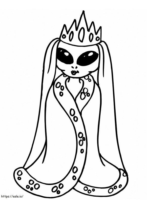 Regina extraterestră de colorat
