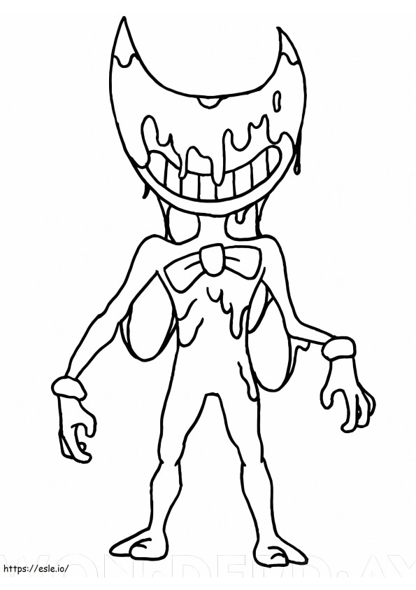 Bendy With Bow Tie coloring page