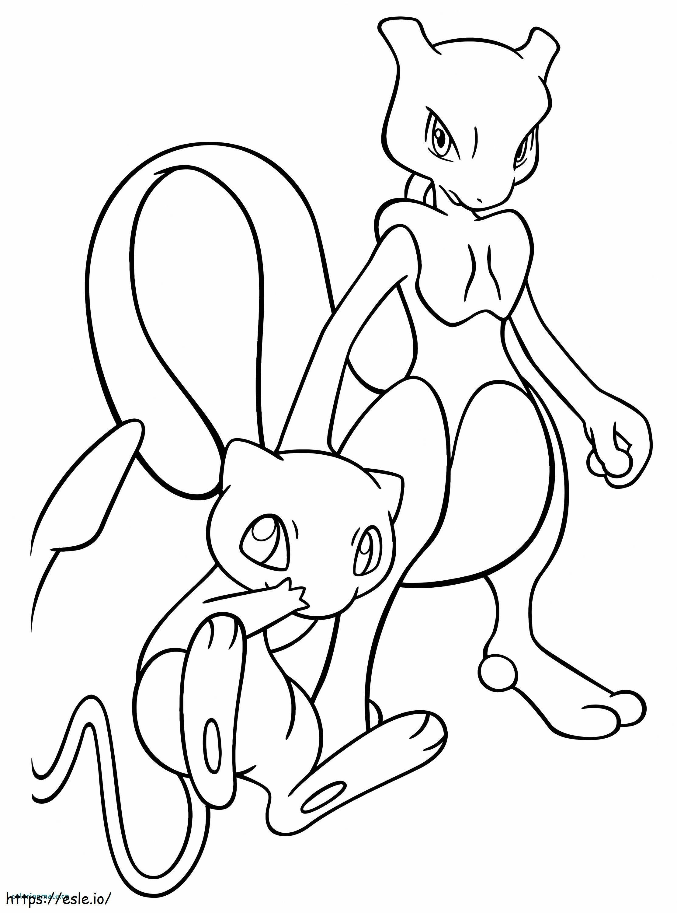 Mewtwo 2 coloring page
