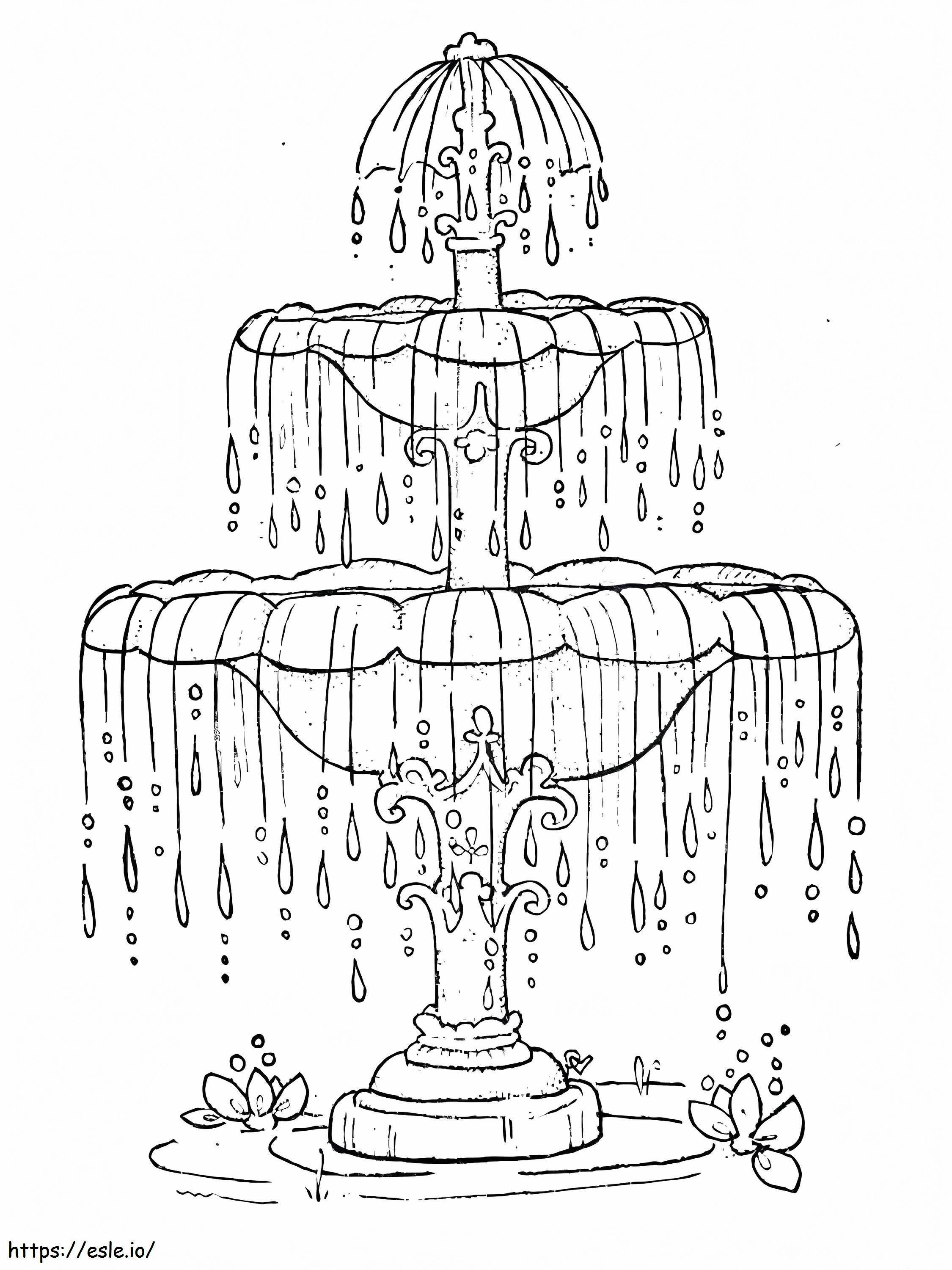 Amazing Fountain coloring page