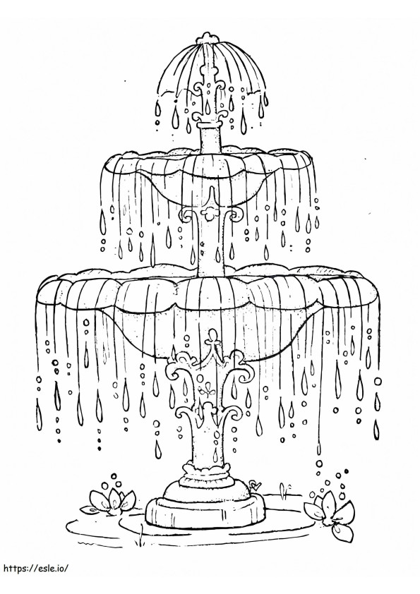 Amazing Fountain coloring page