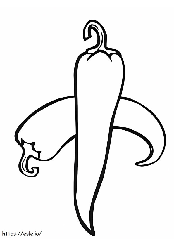 Big Two Chiles coloring page