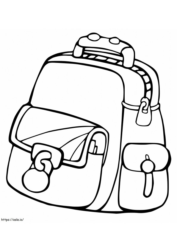Free Printable School Bag coloring page