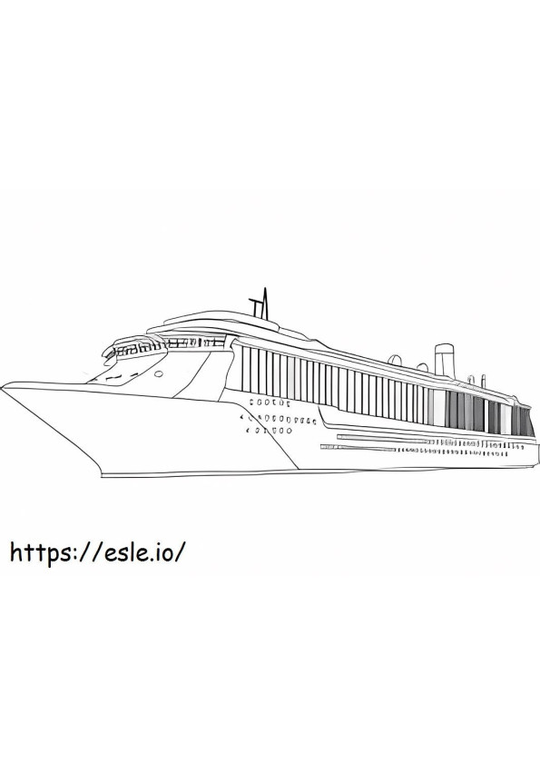 Cruise Ship coloring page