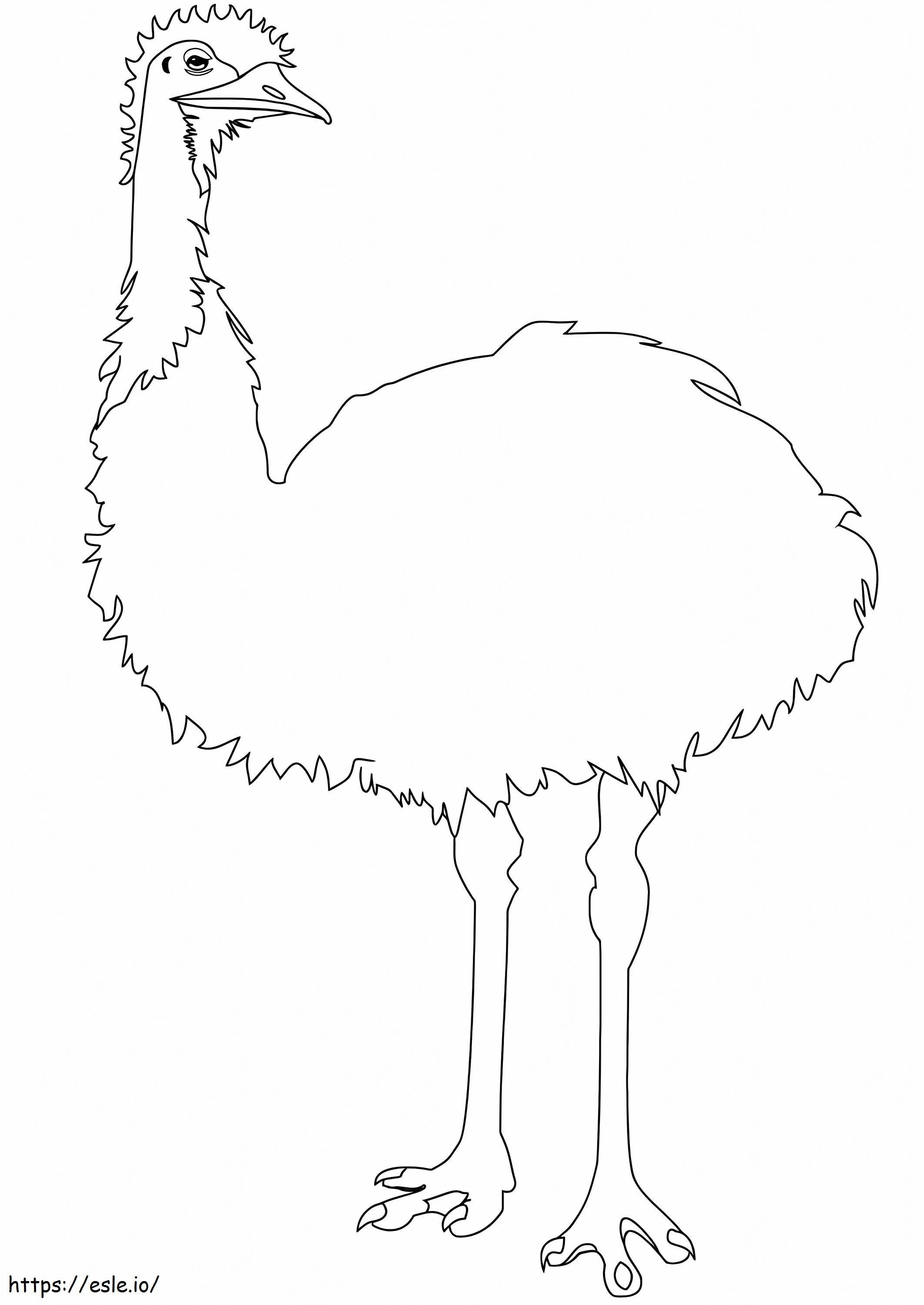 Emu Printable de colorat