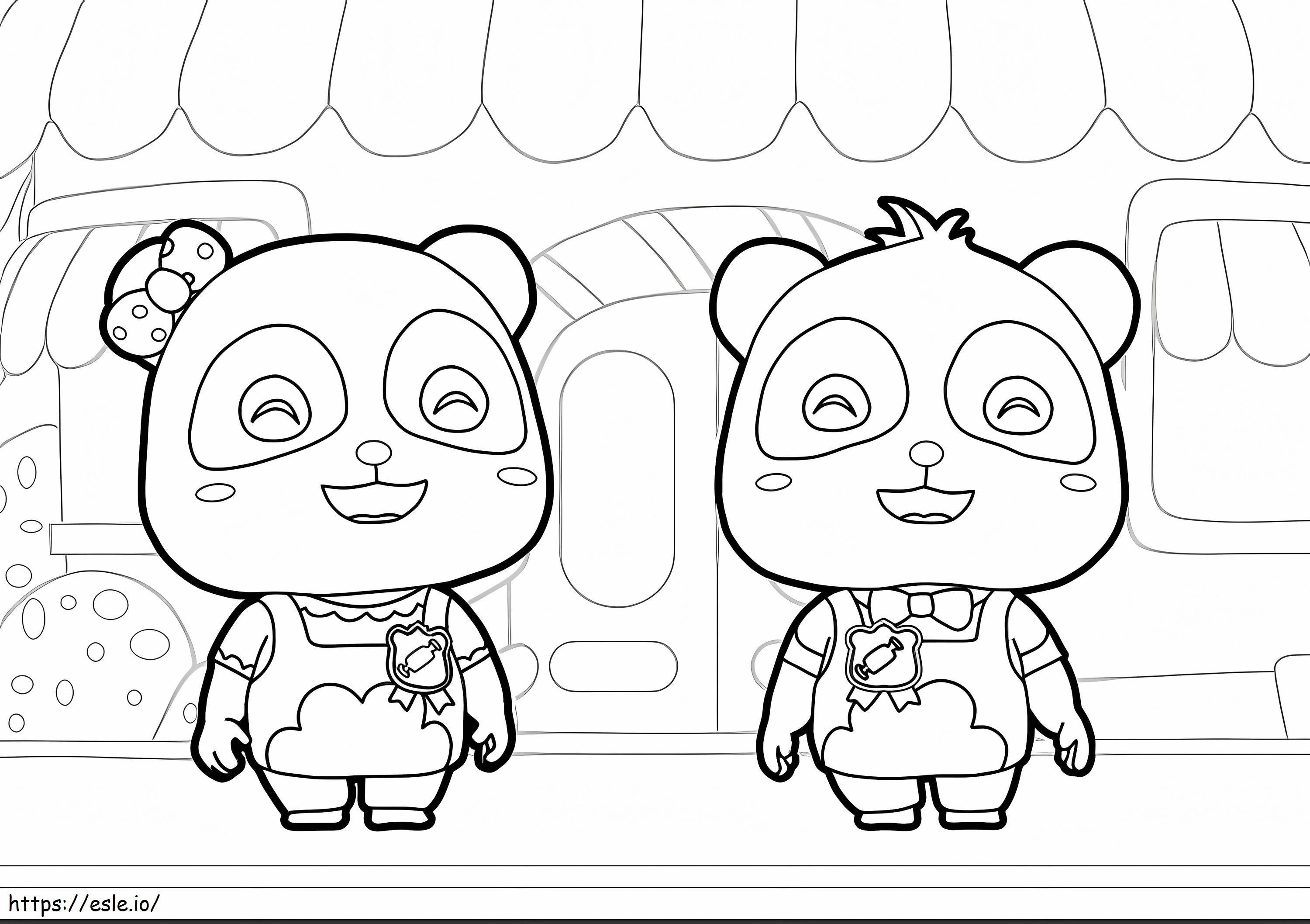 Happy Kiki And Miumiu coloring page
