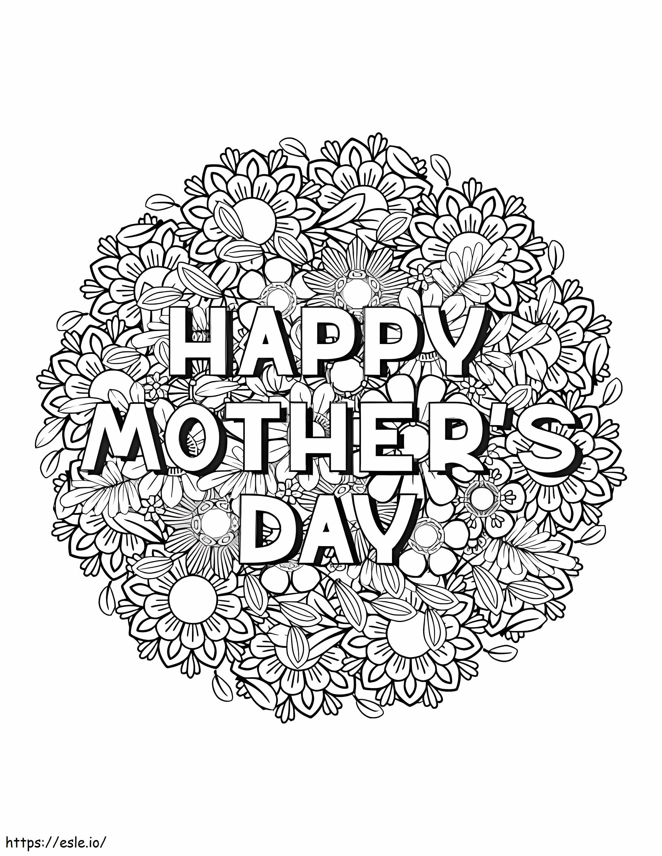 Happy Mothers Day 15 coloring page