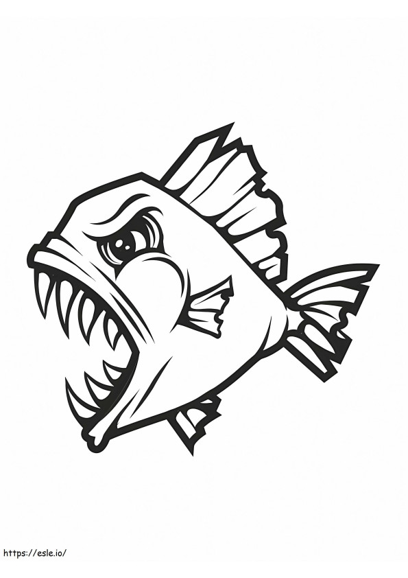 Coloriage Piranha affamé à imprimer dessin