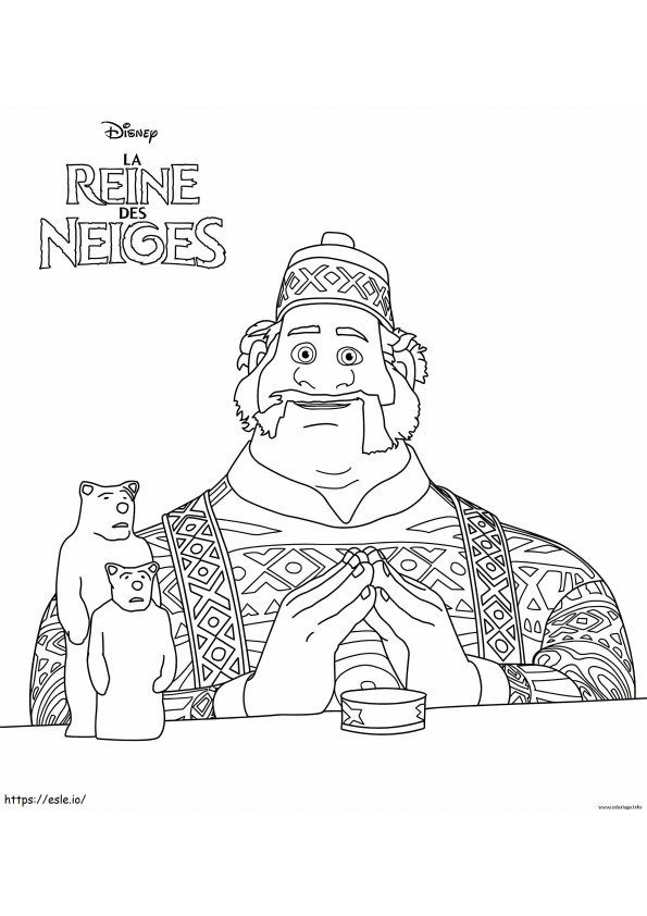 Oaken The Snow Queen coloring page