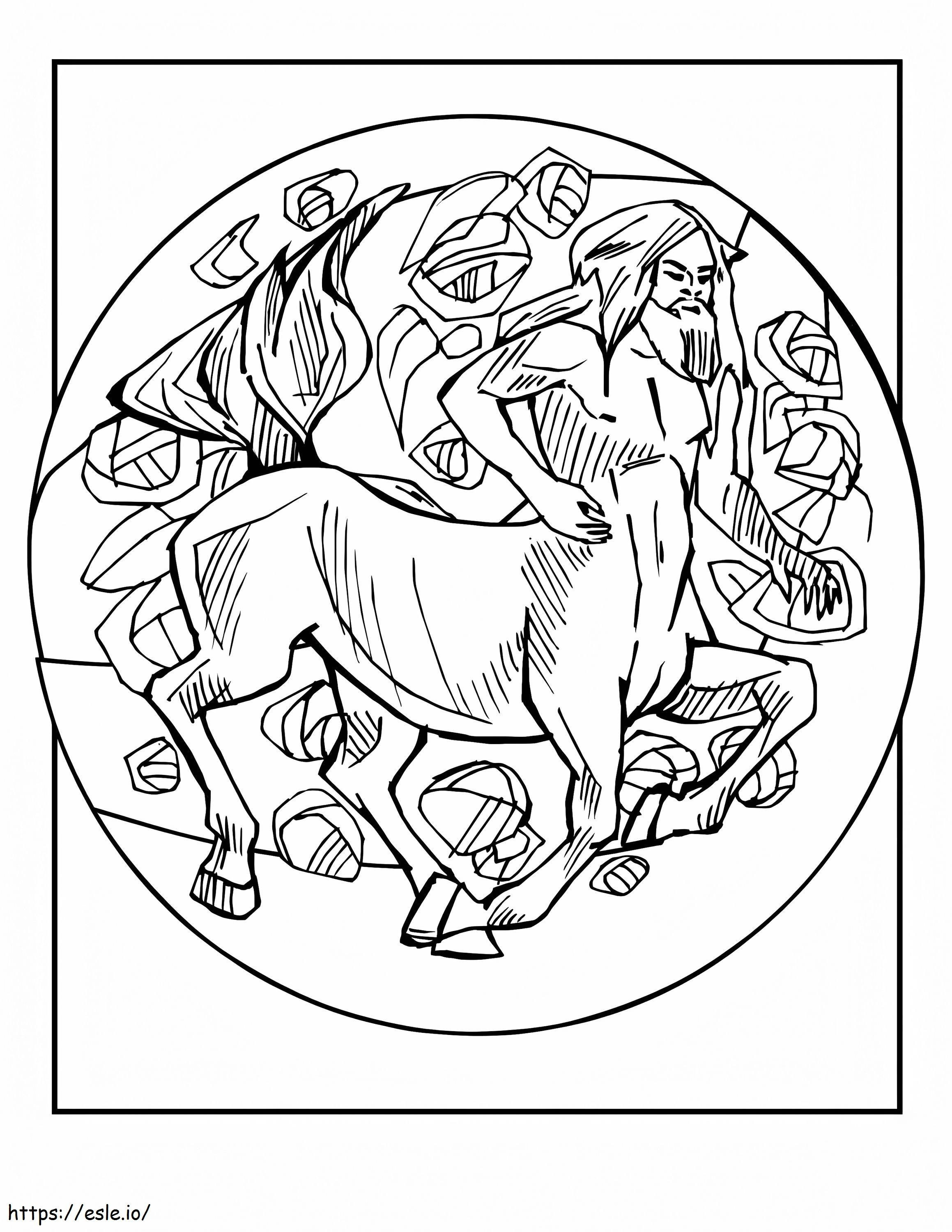 Coloriage Centaure 3 à imprimer dessin