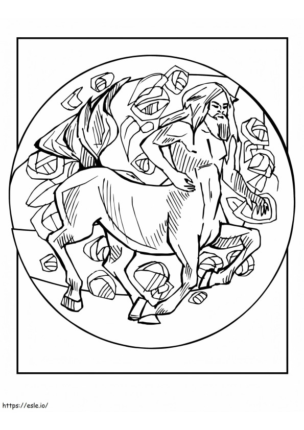 Coloriage Centaure 3 à imprimer dessin