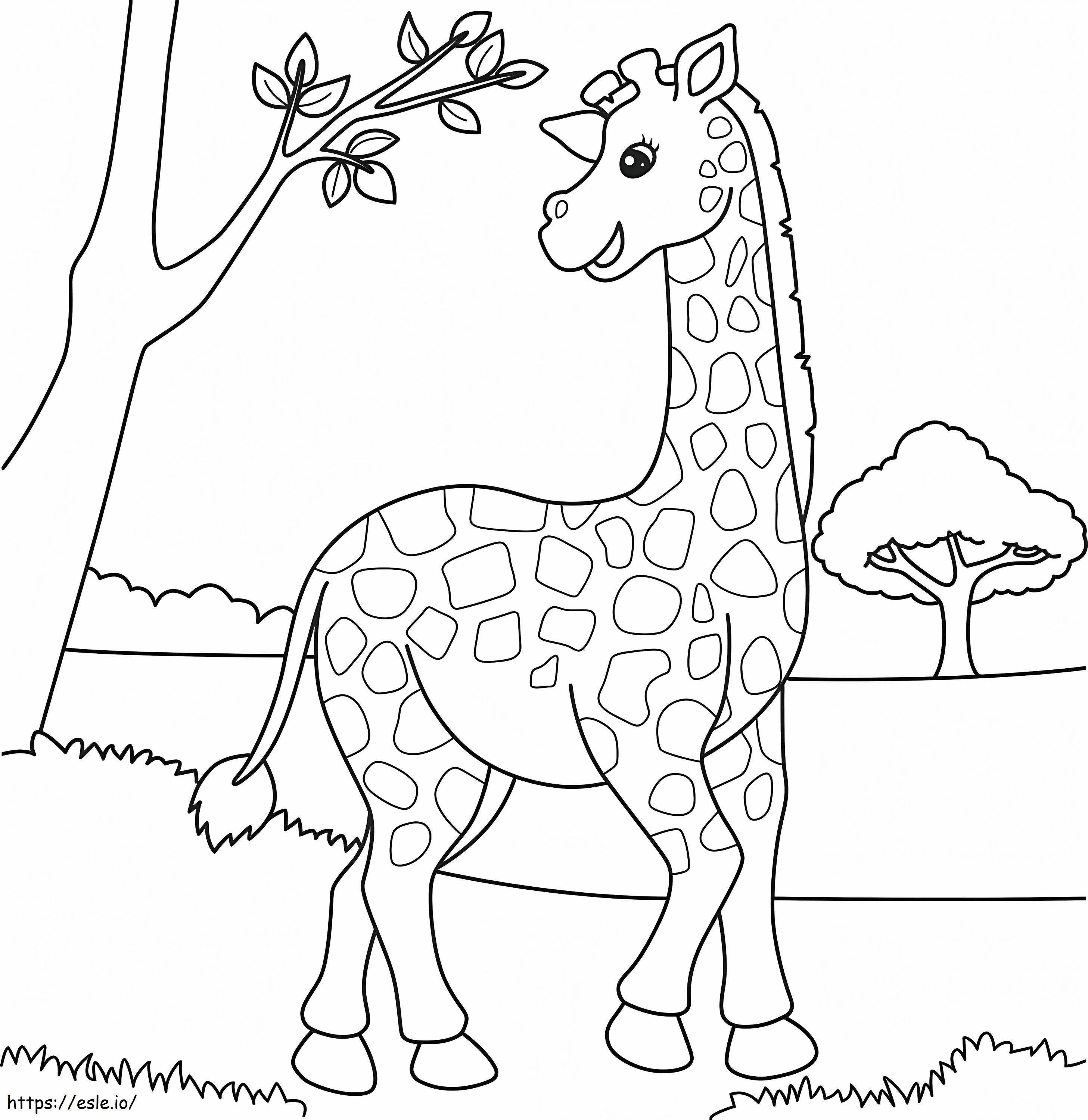 Coloriage Images gratuites de girafe à imprimer dessin