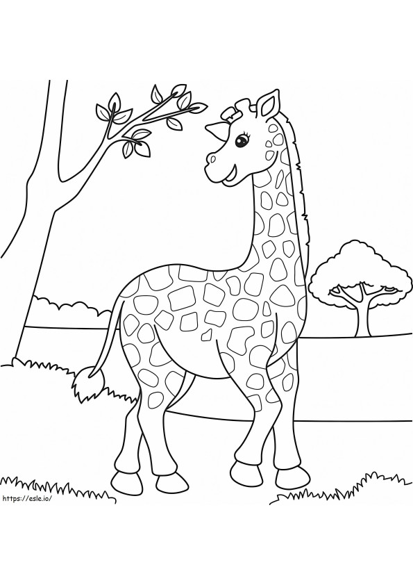 Imagens grátis de girafa para colorir