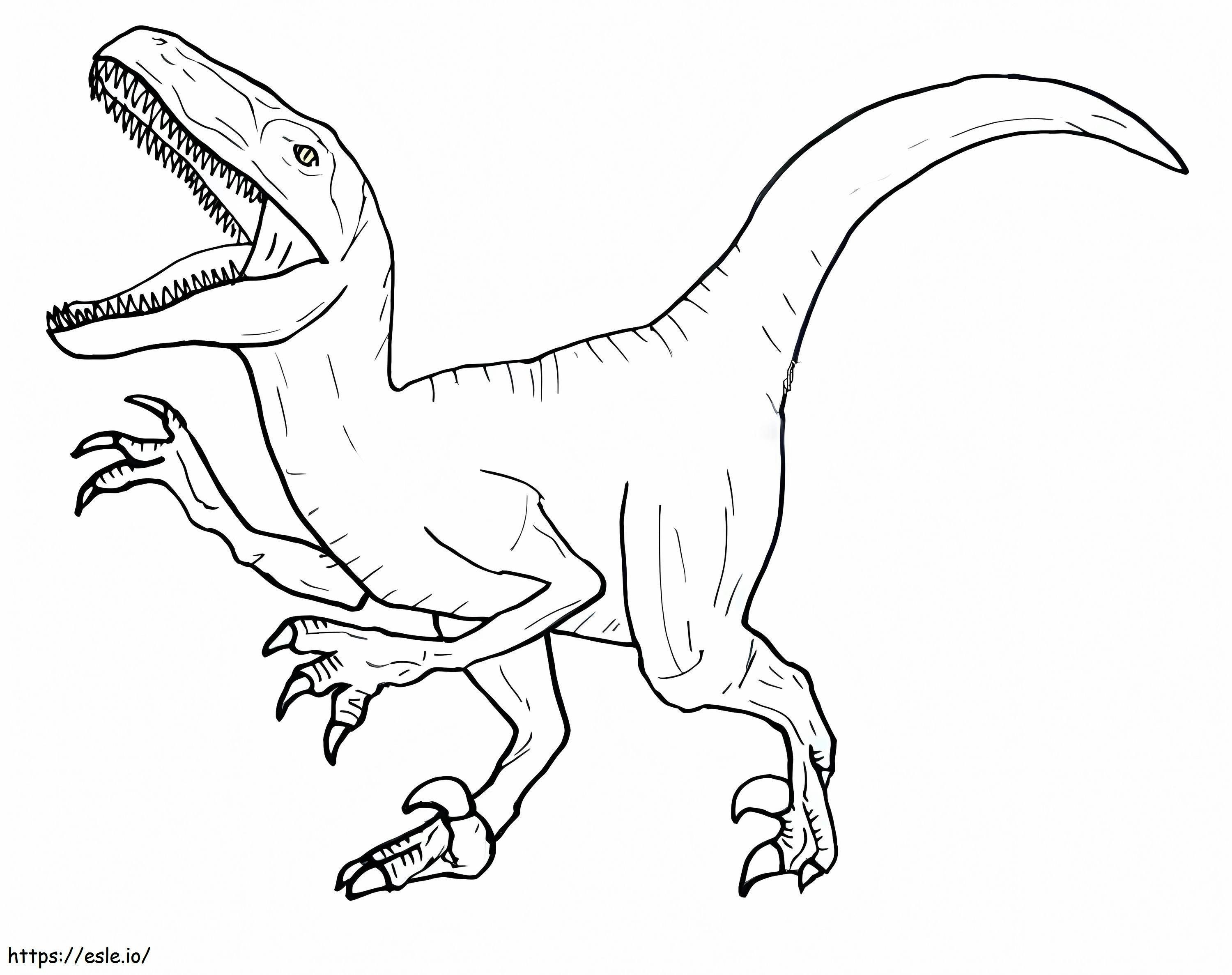 Dinosaure Velociraptor 5 värityskuva