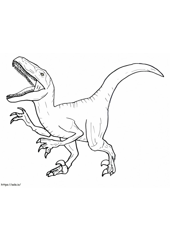 Dinosaurus Velociraptor 5 Gambar Mewarnai