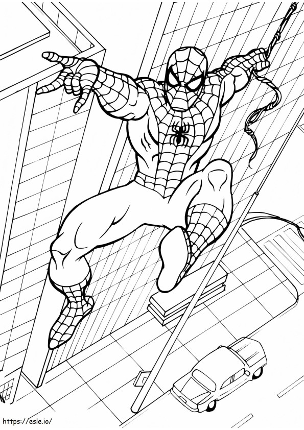 Coloriage Héros Marvel Spiderman à imprimer dessin