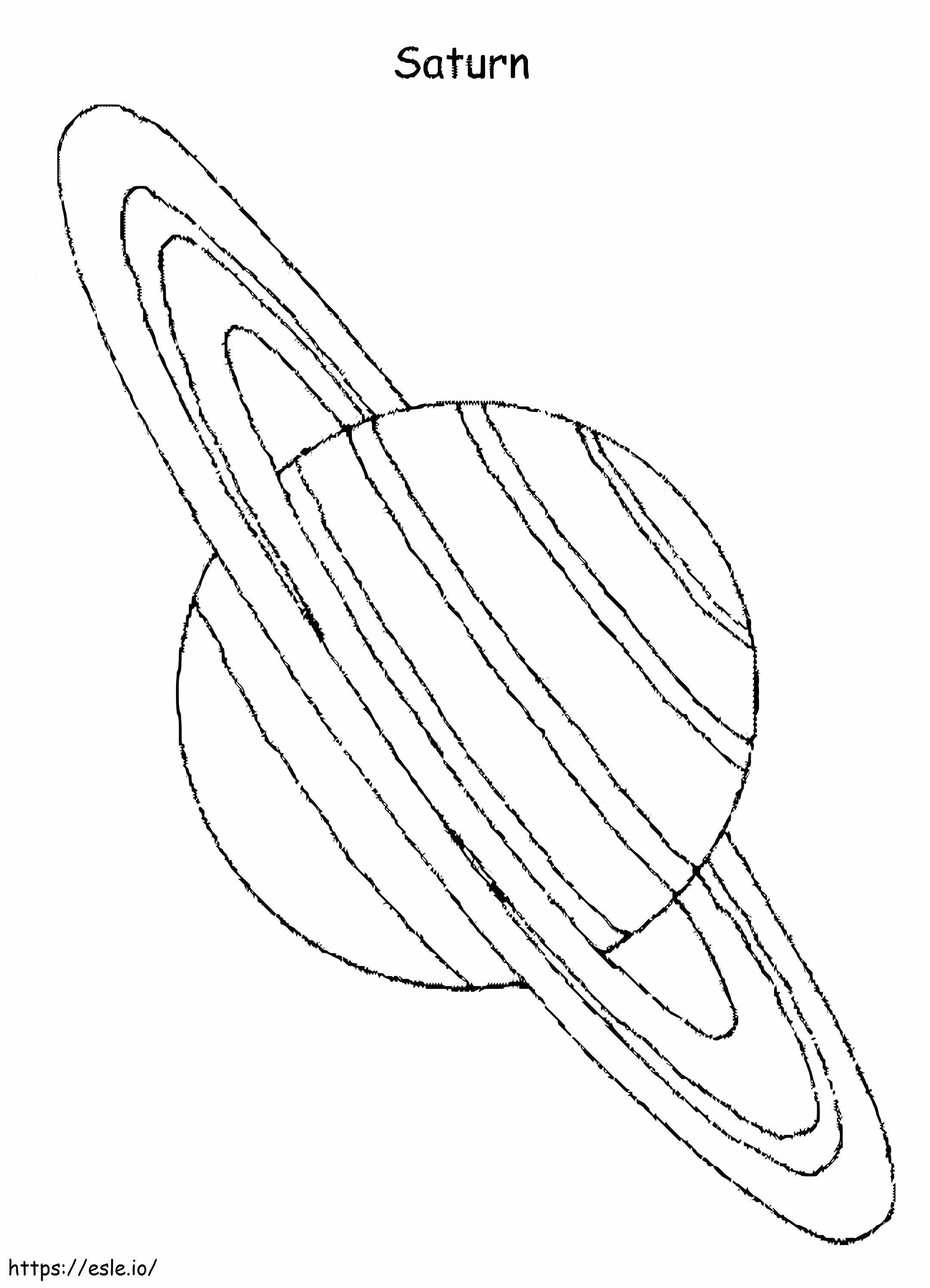 惑星土星 1 ぬりえ - 塗り絵