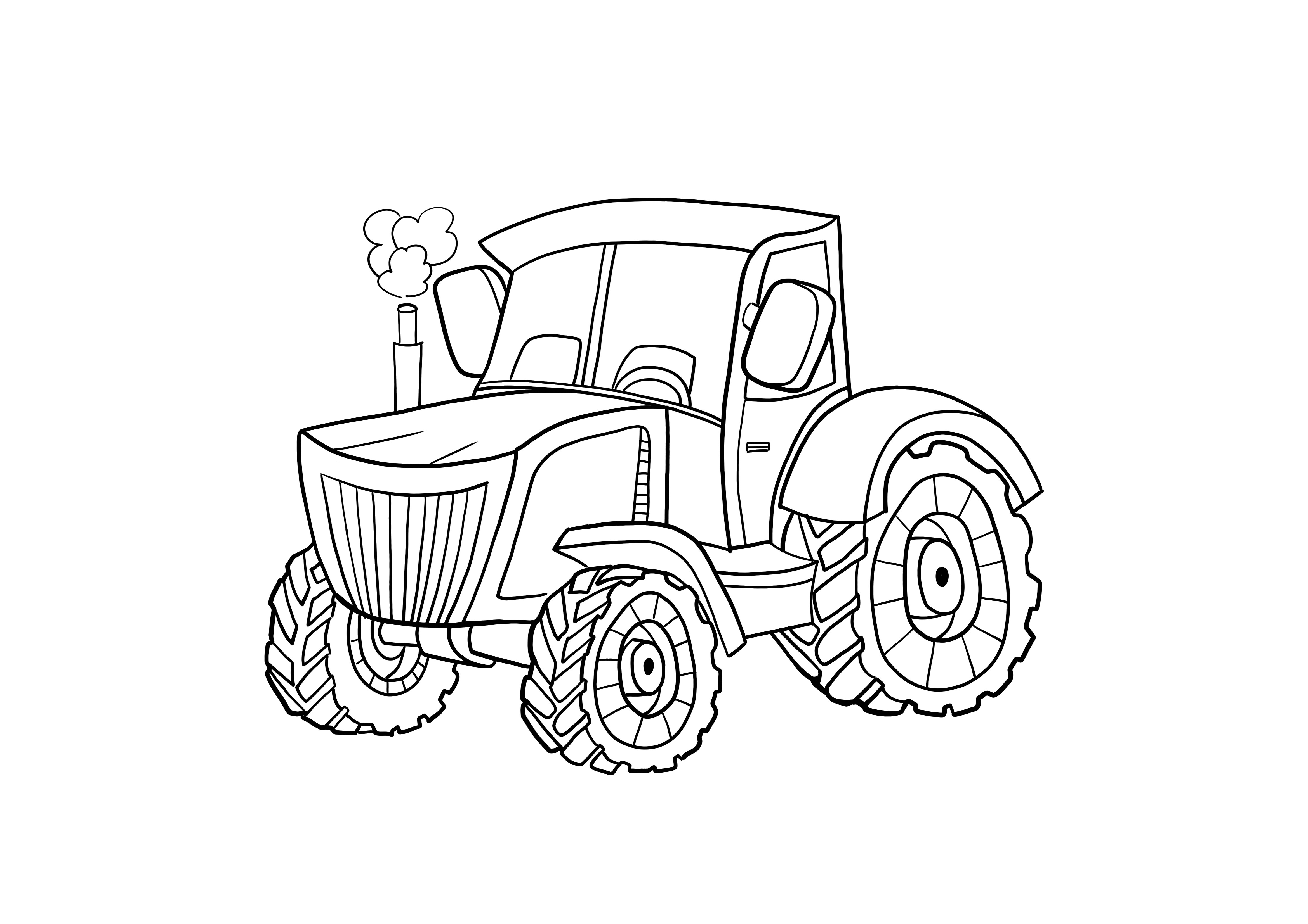 ruedas desinfladas tractor imprimir gratis