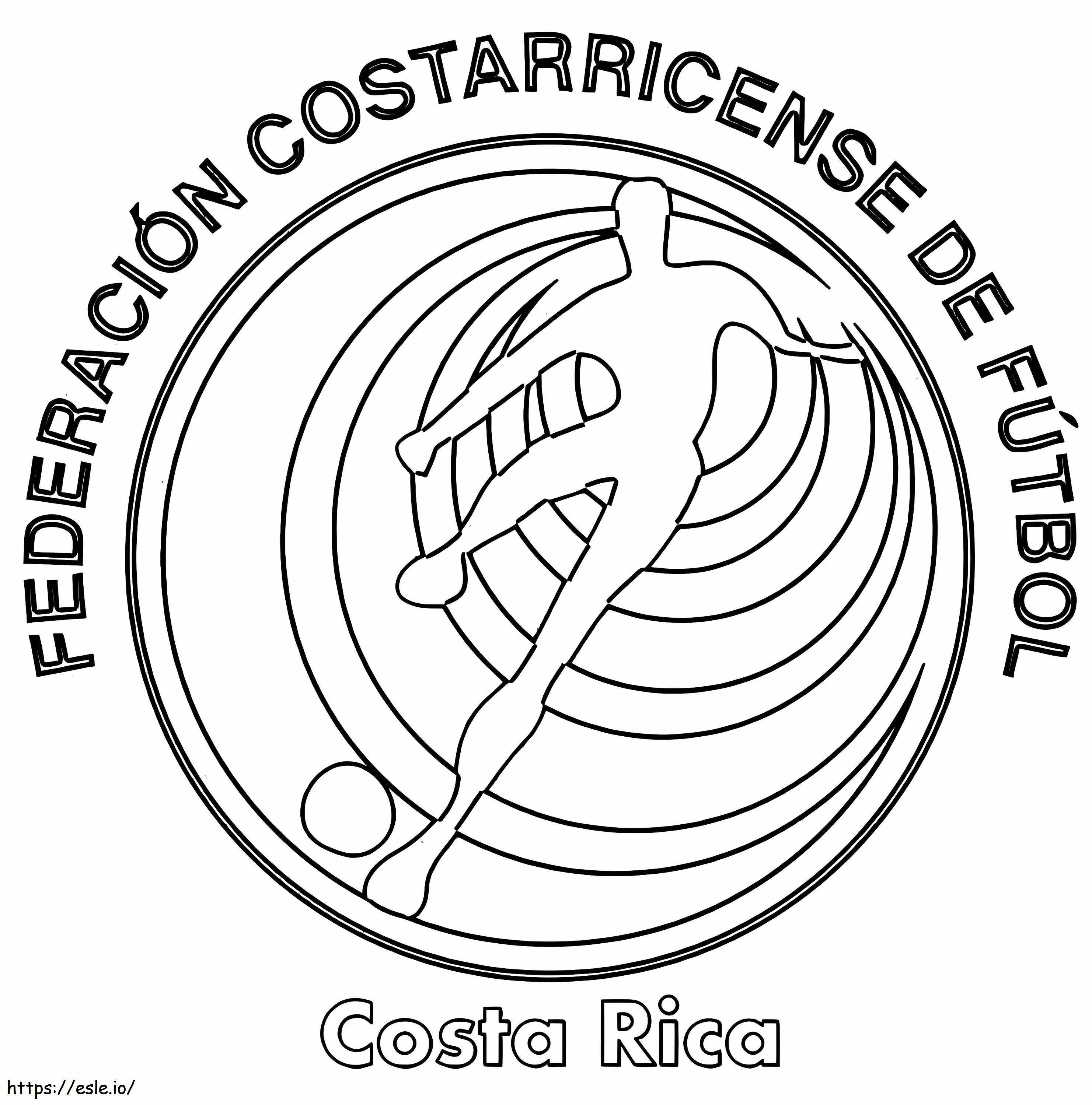 Nationaal voetbalteam van Costa Rica kleurplaat kleurplaat