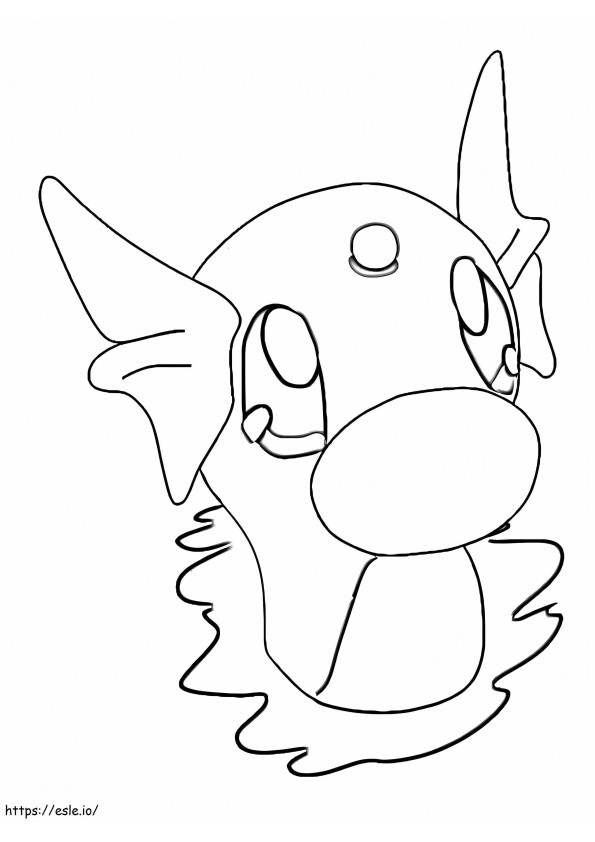 Coloriage Dratini Pokémon 3 à imprimer dessin