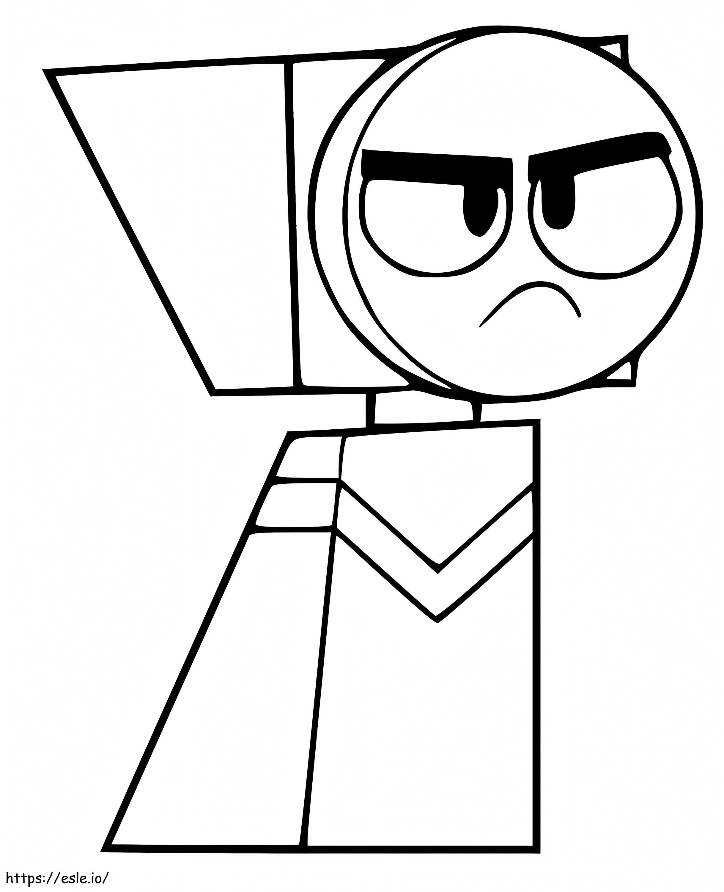 Master Frown In Unikitty coloring page