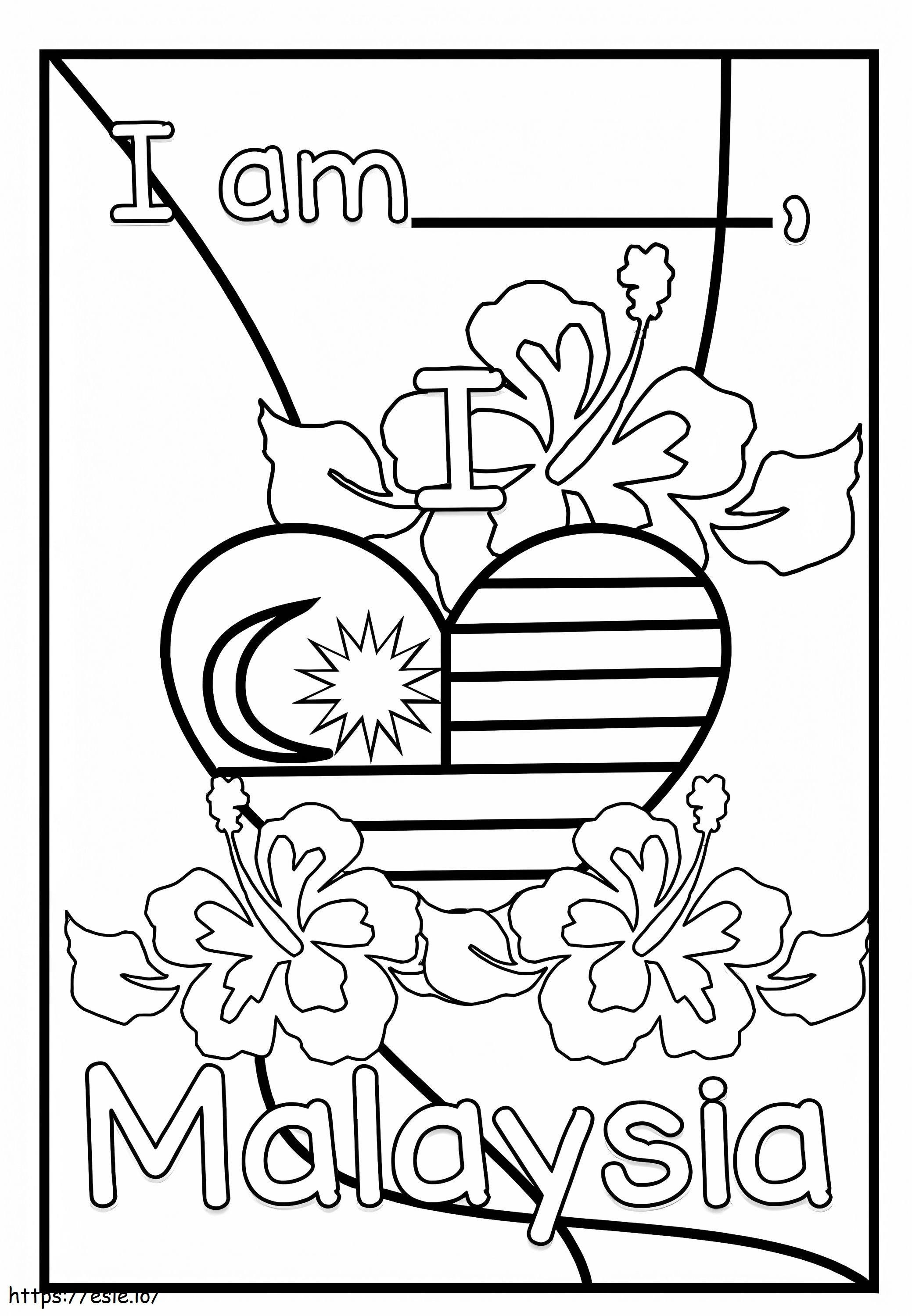 Malaysia 2 coloring page