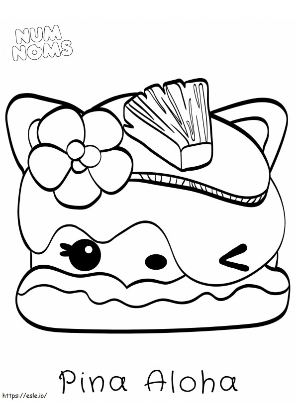 Pina Aloha In Num Noms coloring page