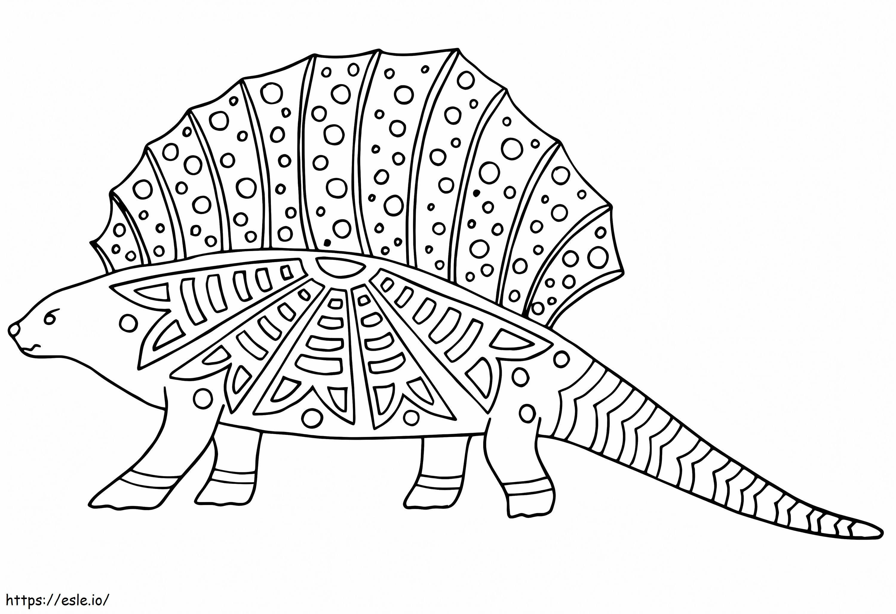 Dinosaurus Alebrije kleurplaat kleurplaat