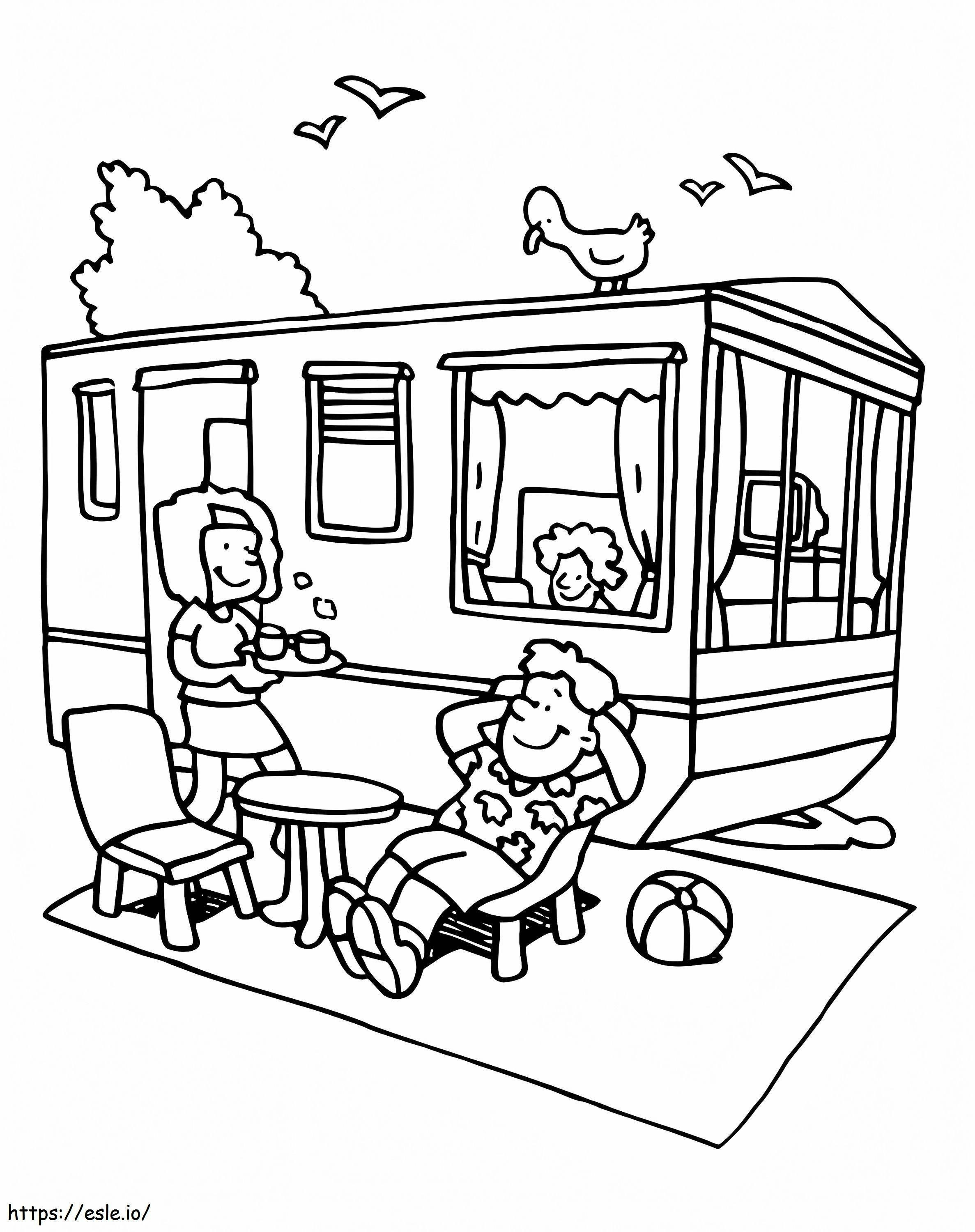 Summer Camping 1 coloring page