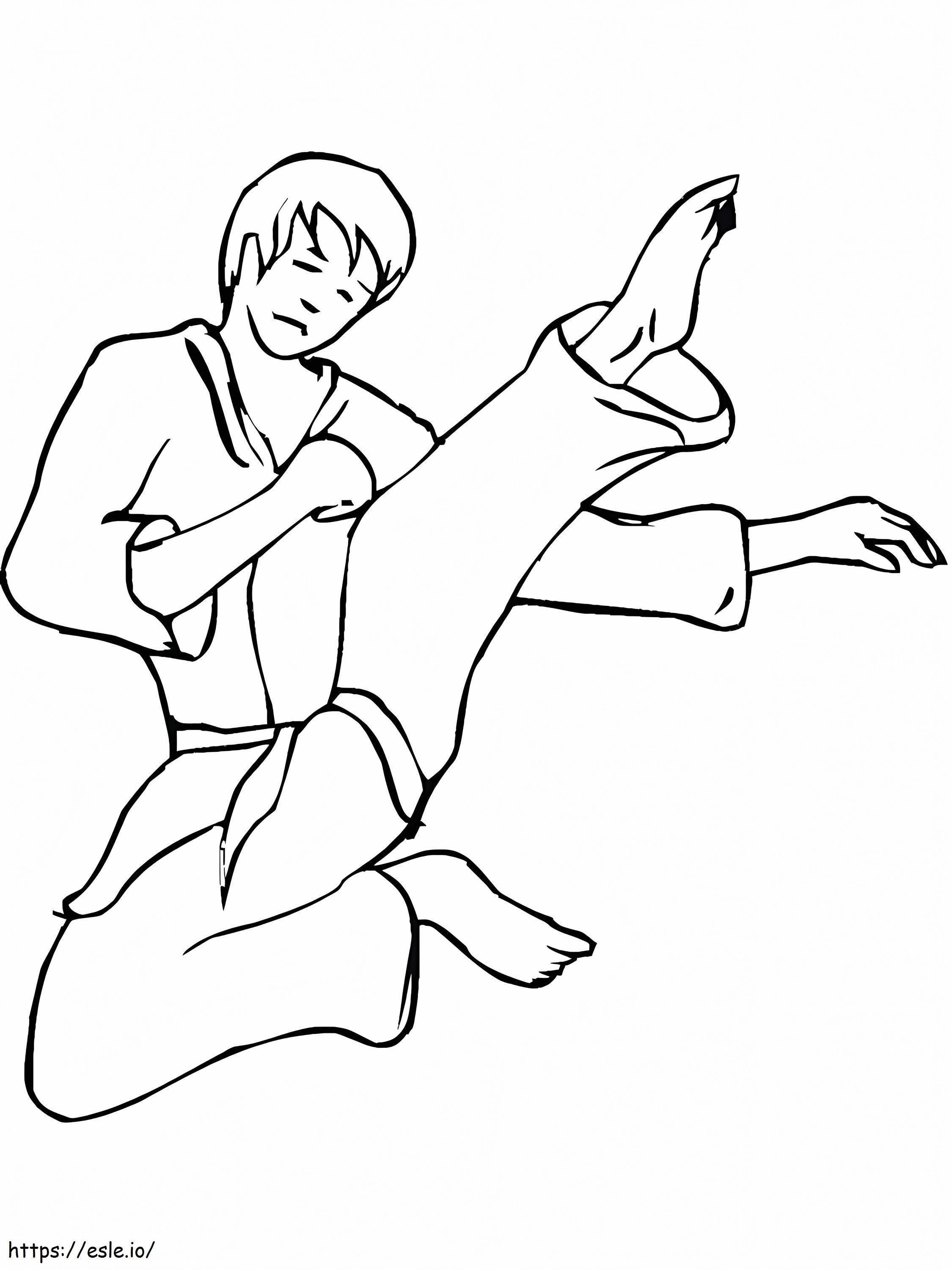 Karate do druku kolorowanka