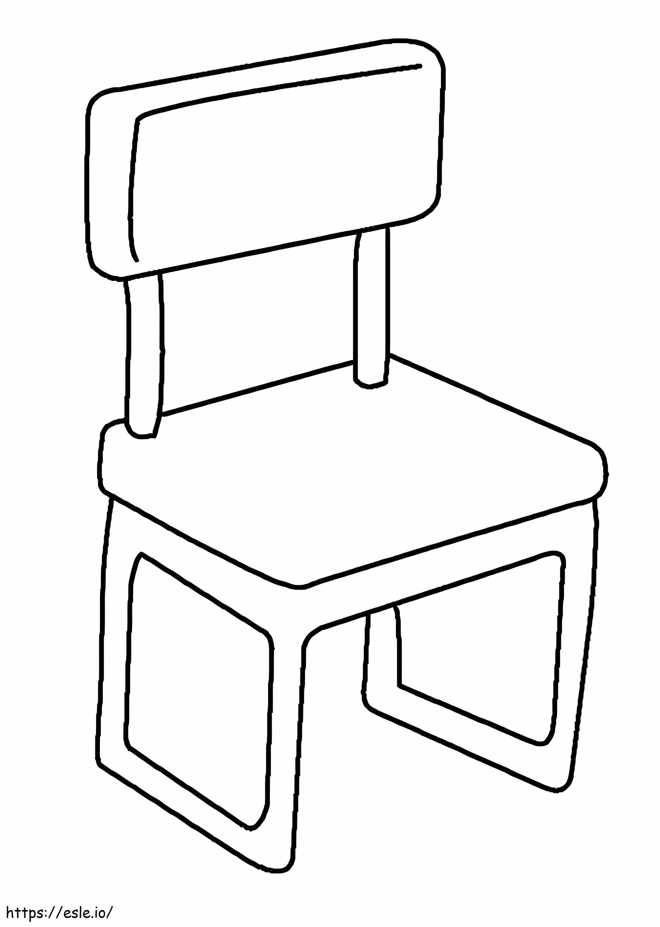 Coloriage Chaise pour enfants à imprimer dessin