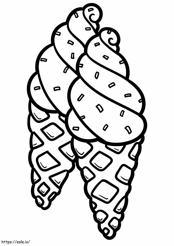 Two Ice Cream coloring page
