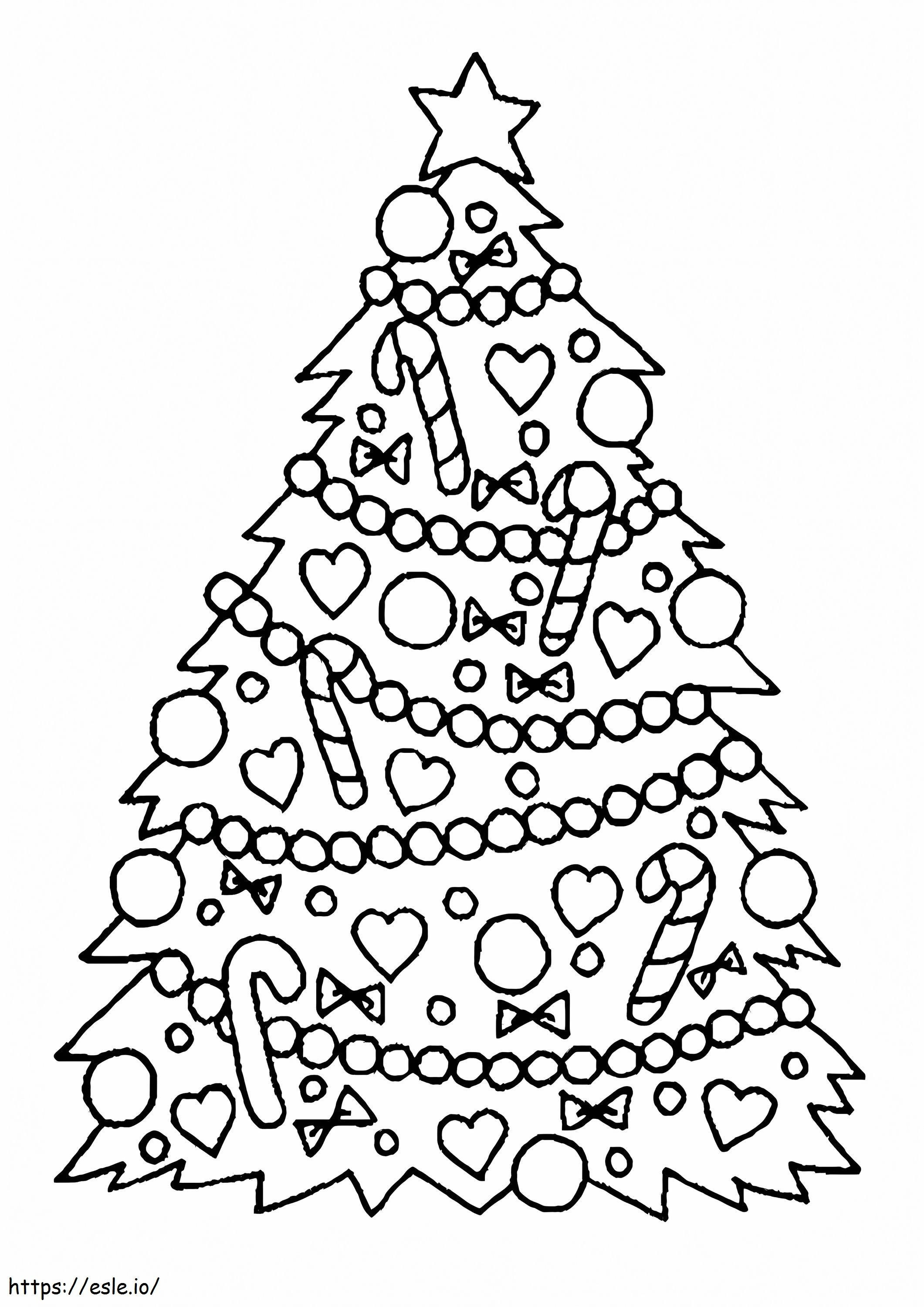 Basic Christmas Tree coloring page
