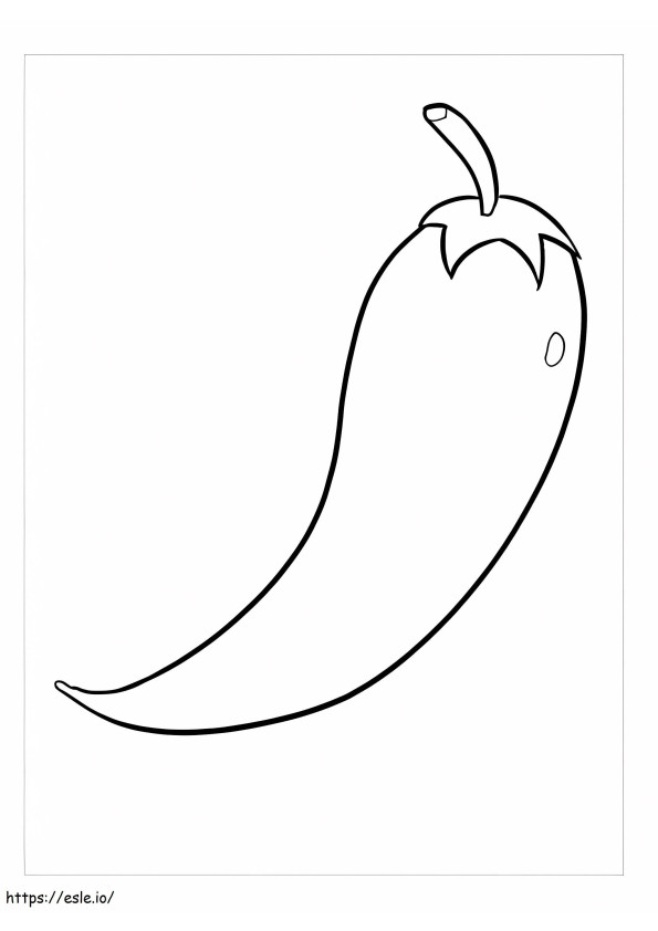 Basic Chili Pepper coloring page