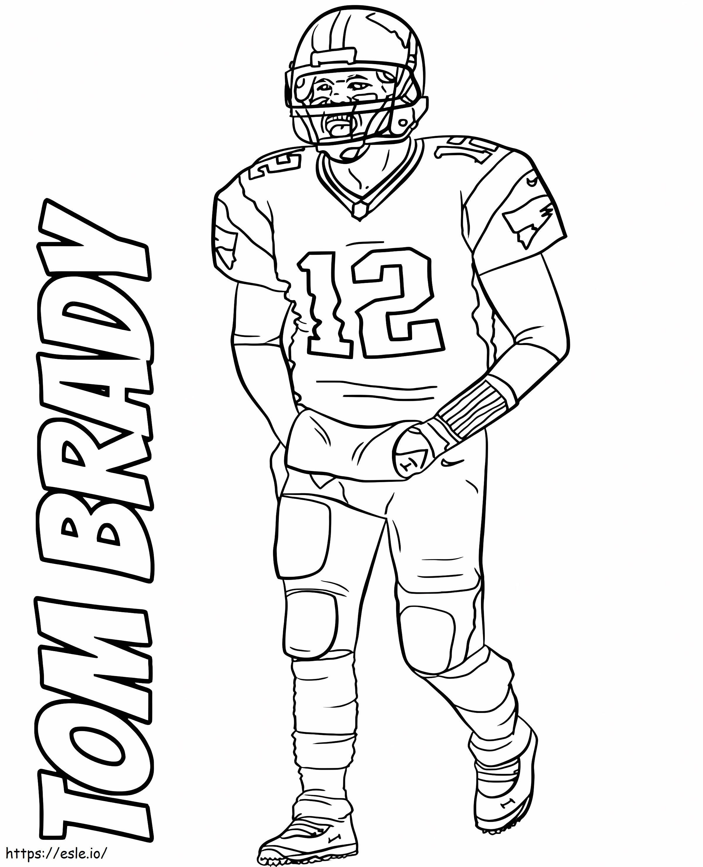Free Printable Tom Brady coloring page