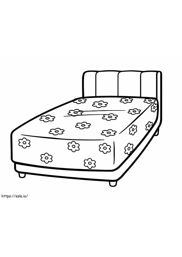 Lovely Bed coloring page