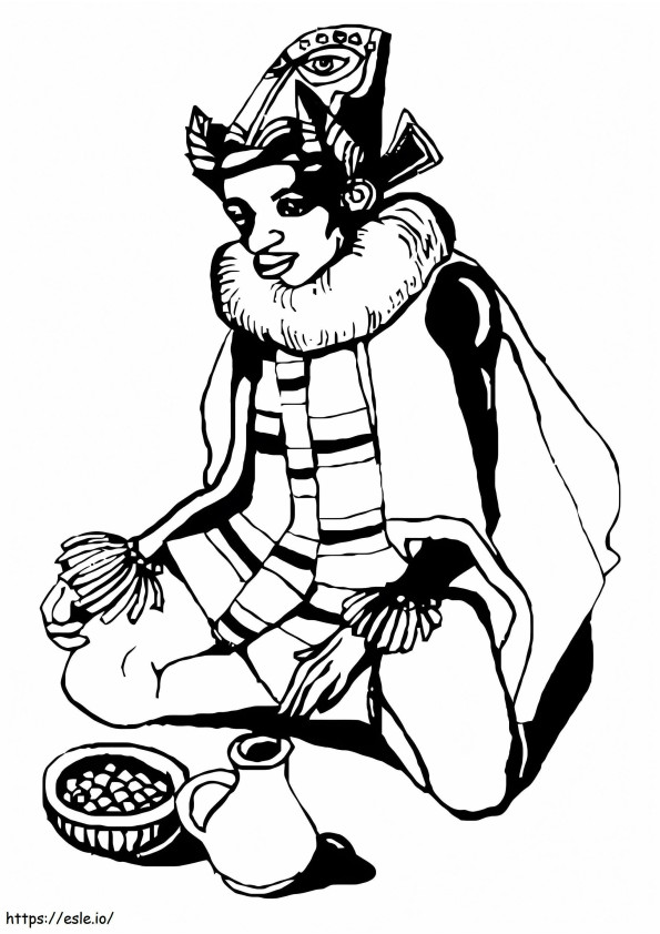 Traditional African Attire coloring page
