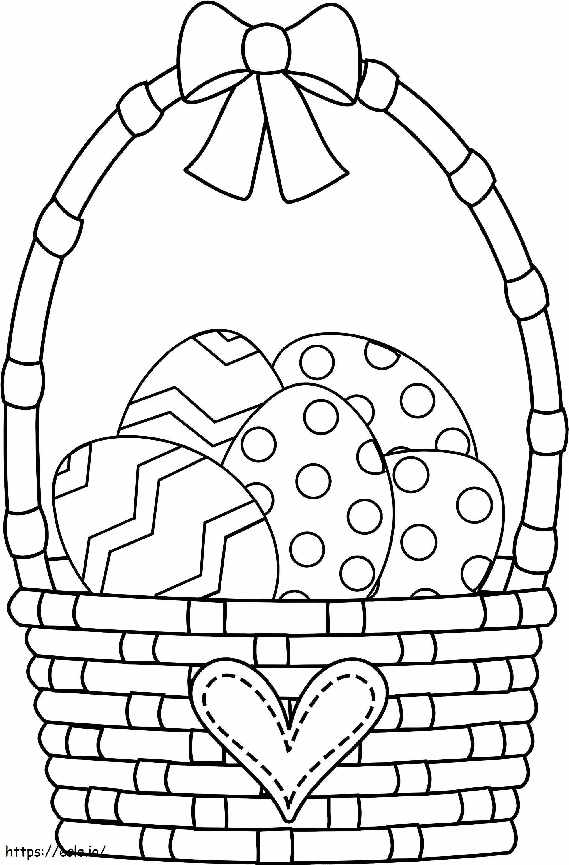 Lovely Easter Basket coloring page