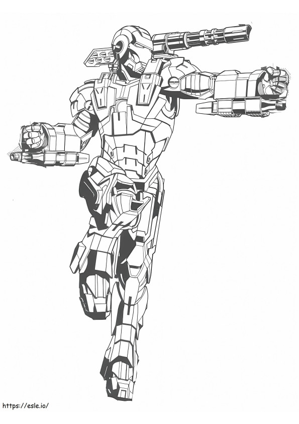 War Machine To Color coloring page