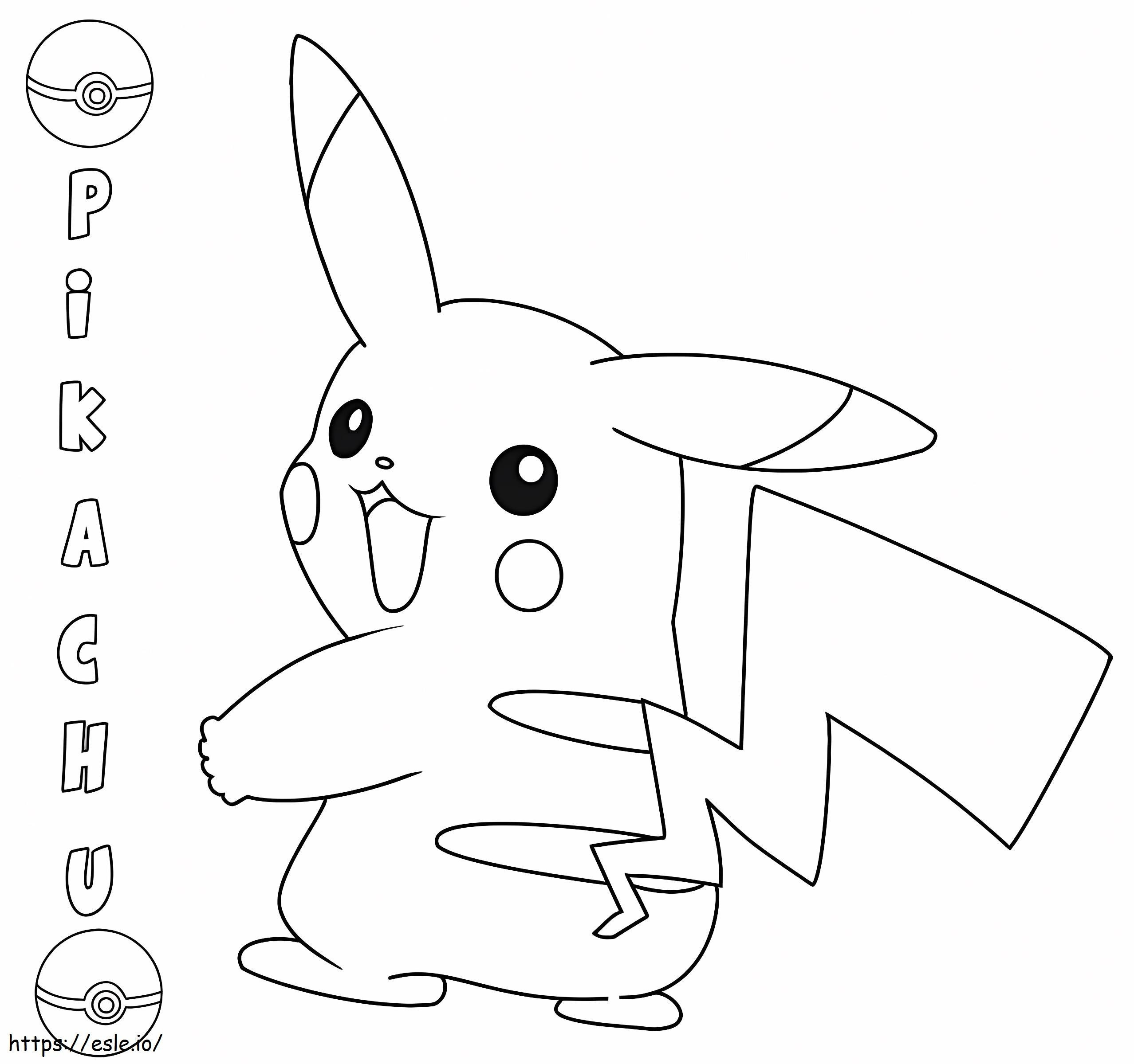 Afdrukbare Pikachu kleurplaat kleurplaat