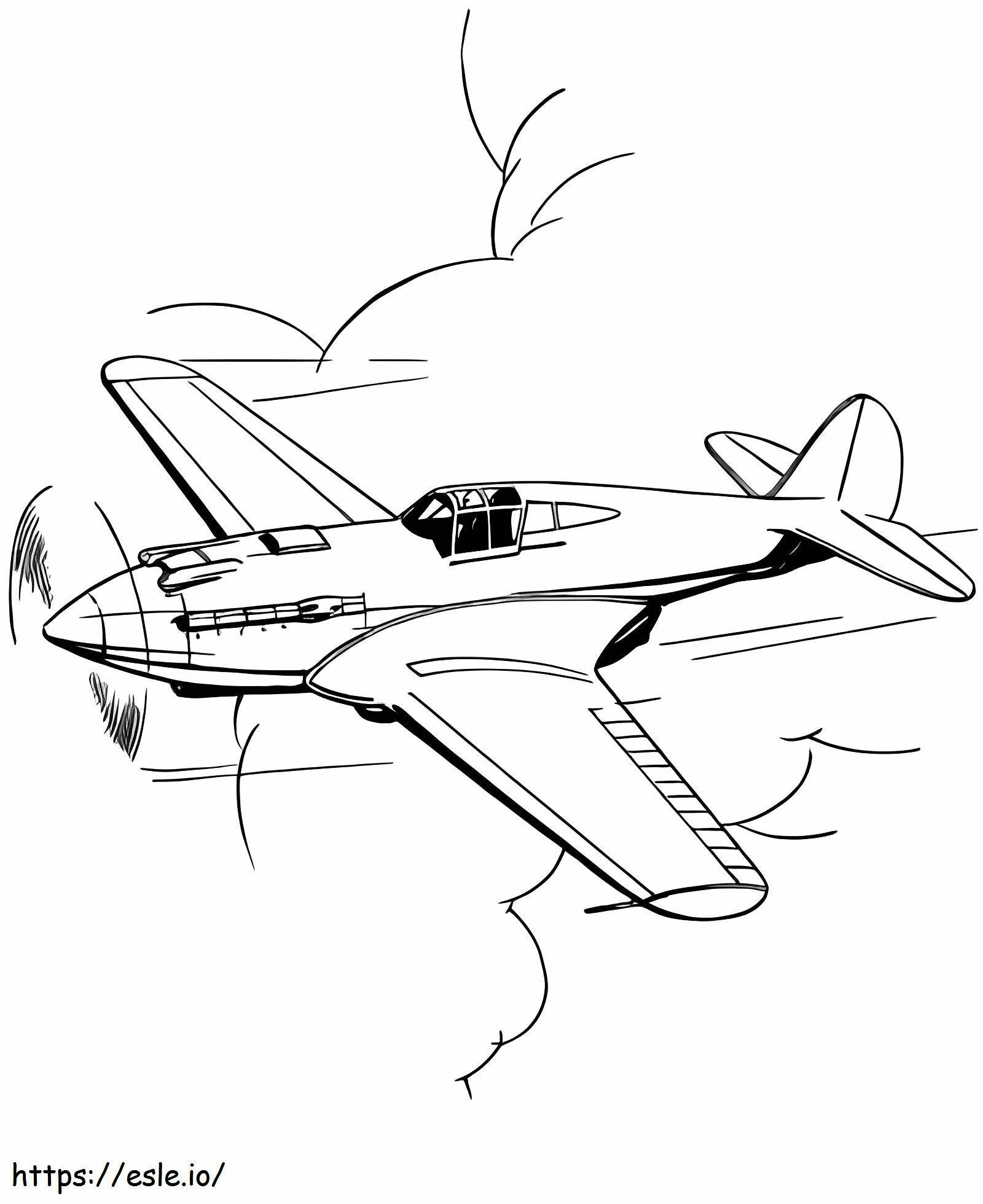 シンプルな飛行機 ぬりえ - 塗り絵
