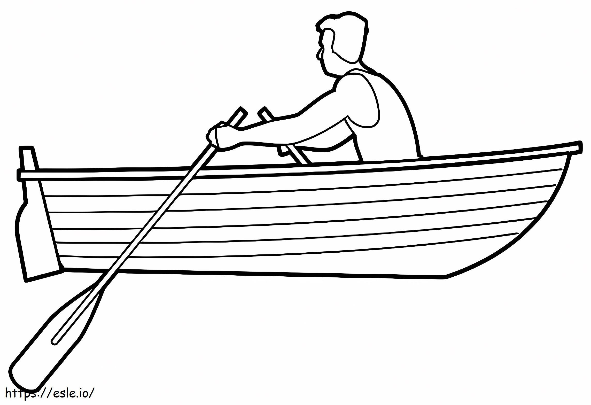 Man Rowing coloring page