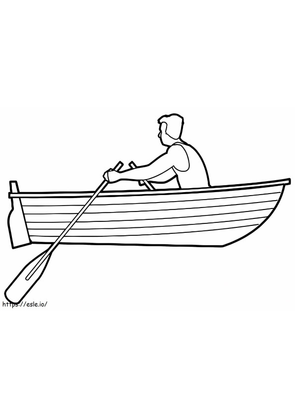 Man Rowing coloring page